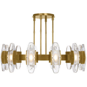 Avroko Wythe LED 47.4 inch Plated Brass Chandelier Ceiling Light, Integrated LED