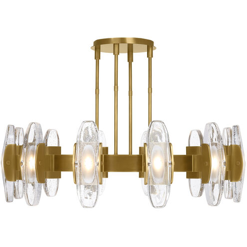 Avroko Wythe LED 47.4 inch Plated Brass Chandelier Ceiling Light, Integrated LED