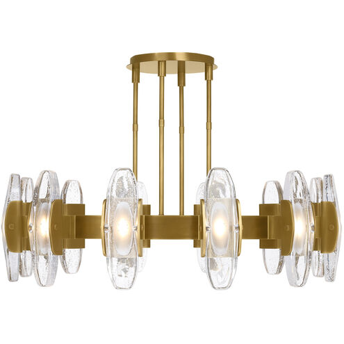 Avroko Wythe LED 47.4 inch Plated Brass Chandelier Ceiling Light in 120V, Integrated LED