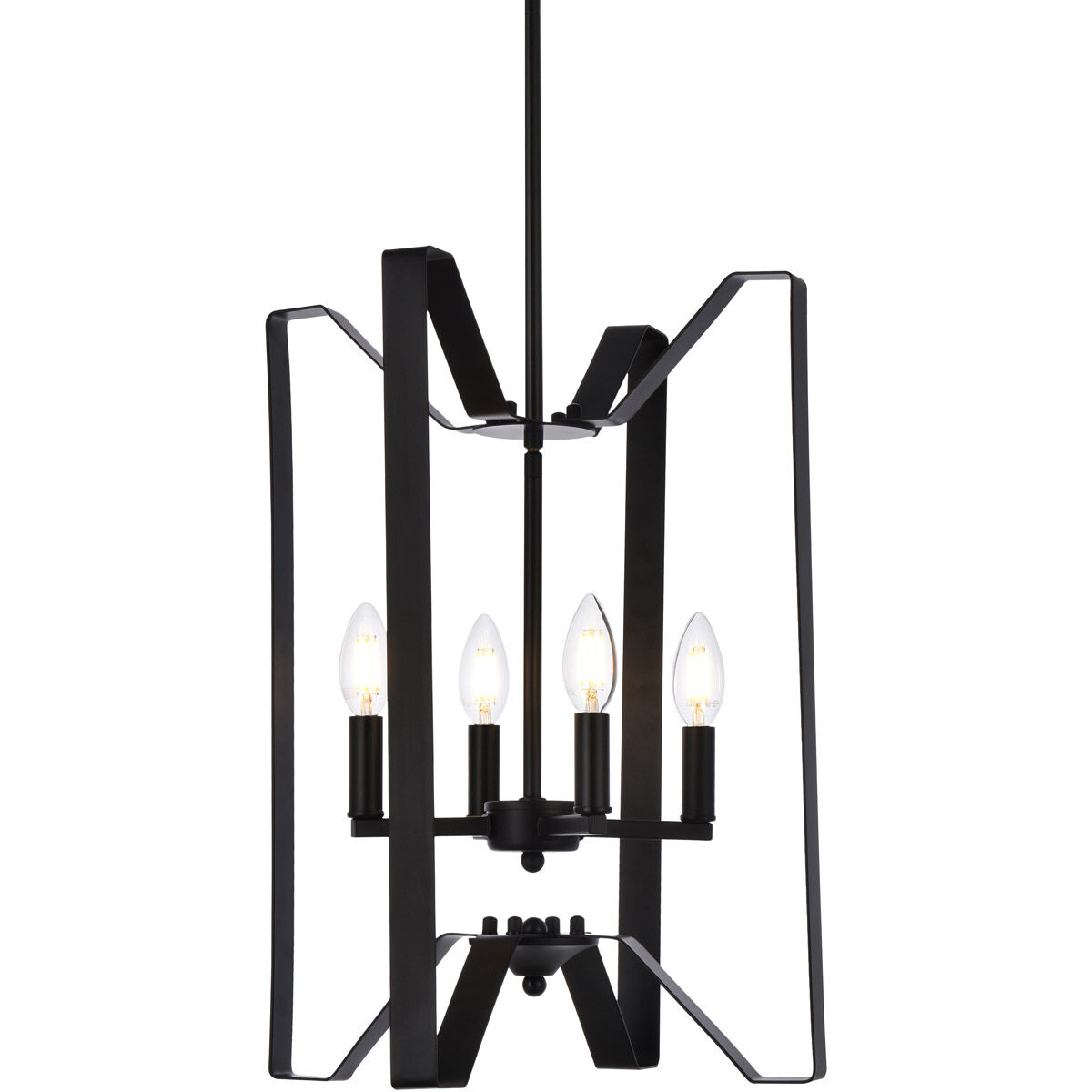 Hoffman 4 Light 14 inch Black Pendant Ceiling Light