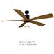 Aviator 70 inch Matte Black and Distressed Koa with Distressed Koa Blades Downrod Ceiling Fan in Matte Black Distressed Koa, Smart Ceiling Fan