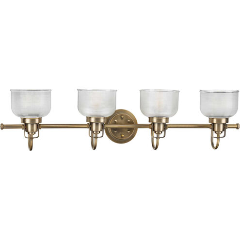 Artrude St 4 Light 35.5 inch Vintage Brass Bath Vanity Wall Light