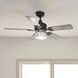 Lyndon 52 inch Distressed Black with Dark Walnut Blades Ceiling Fan