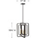 Quentin 4 Light 17 inch Buckeye Bronze with Heritage Brass Indoor Chandelier Ceiling Light