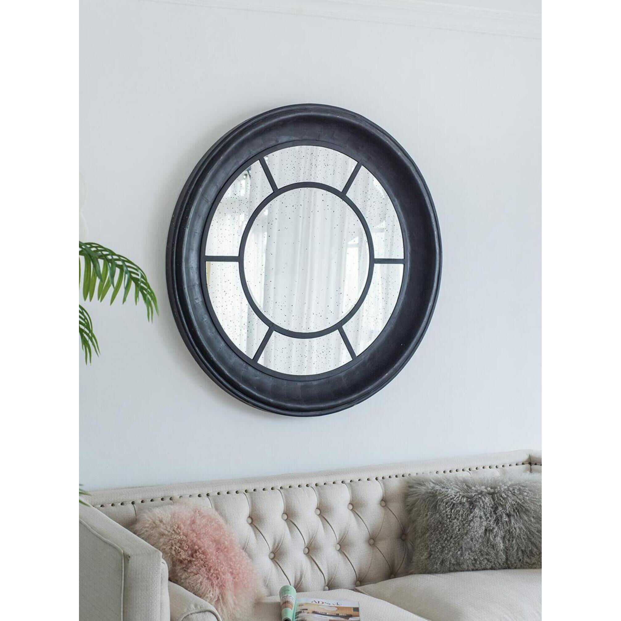 Cameron 47 X 47 inch Black Mirror