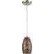 Nature's Collage 1 Light 5 inch Satin Nickel Mini Pendant Ceiling Light