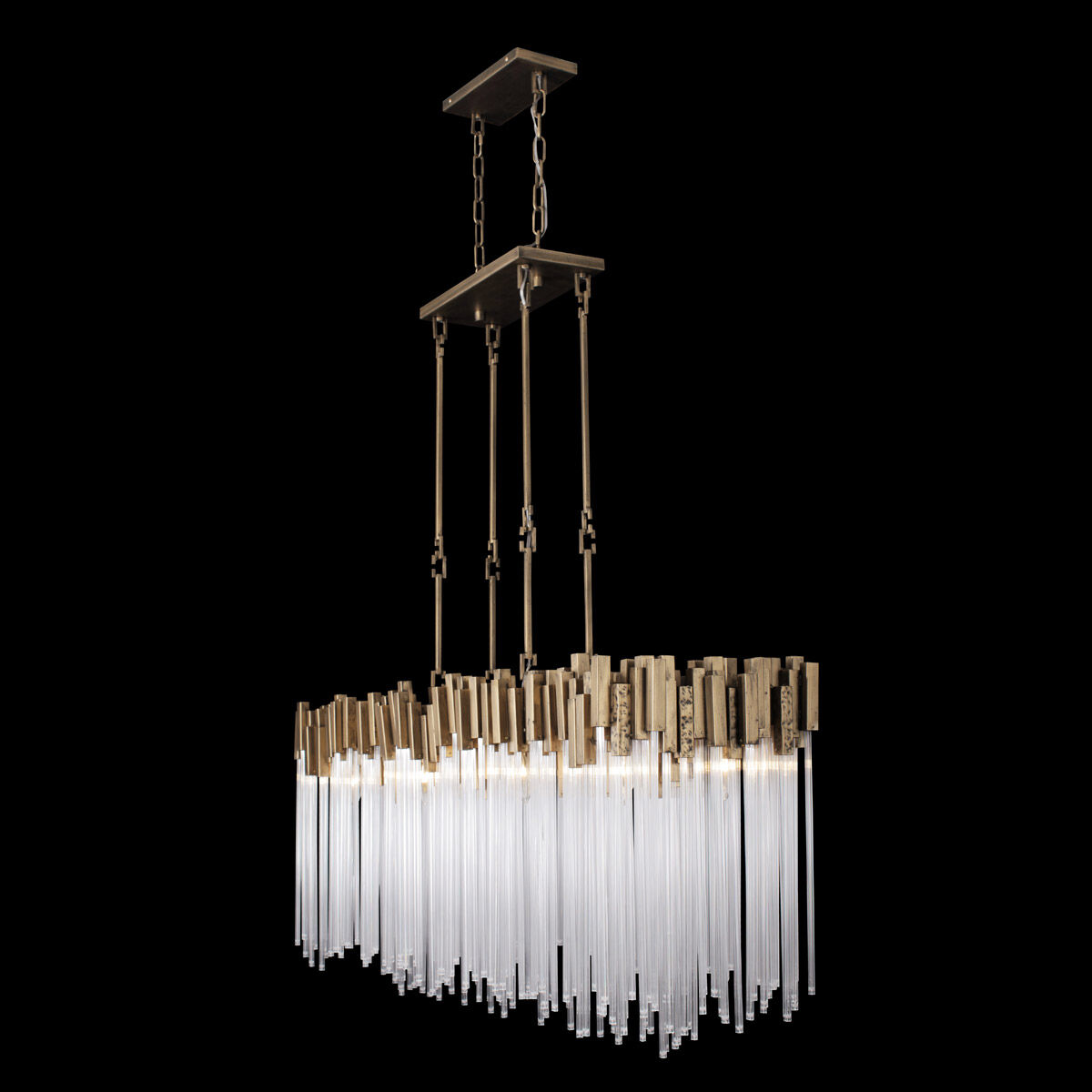 Matrix Linear Pendant Ceiling Light in Havana Gold, 8