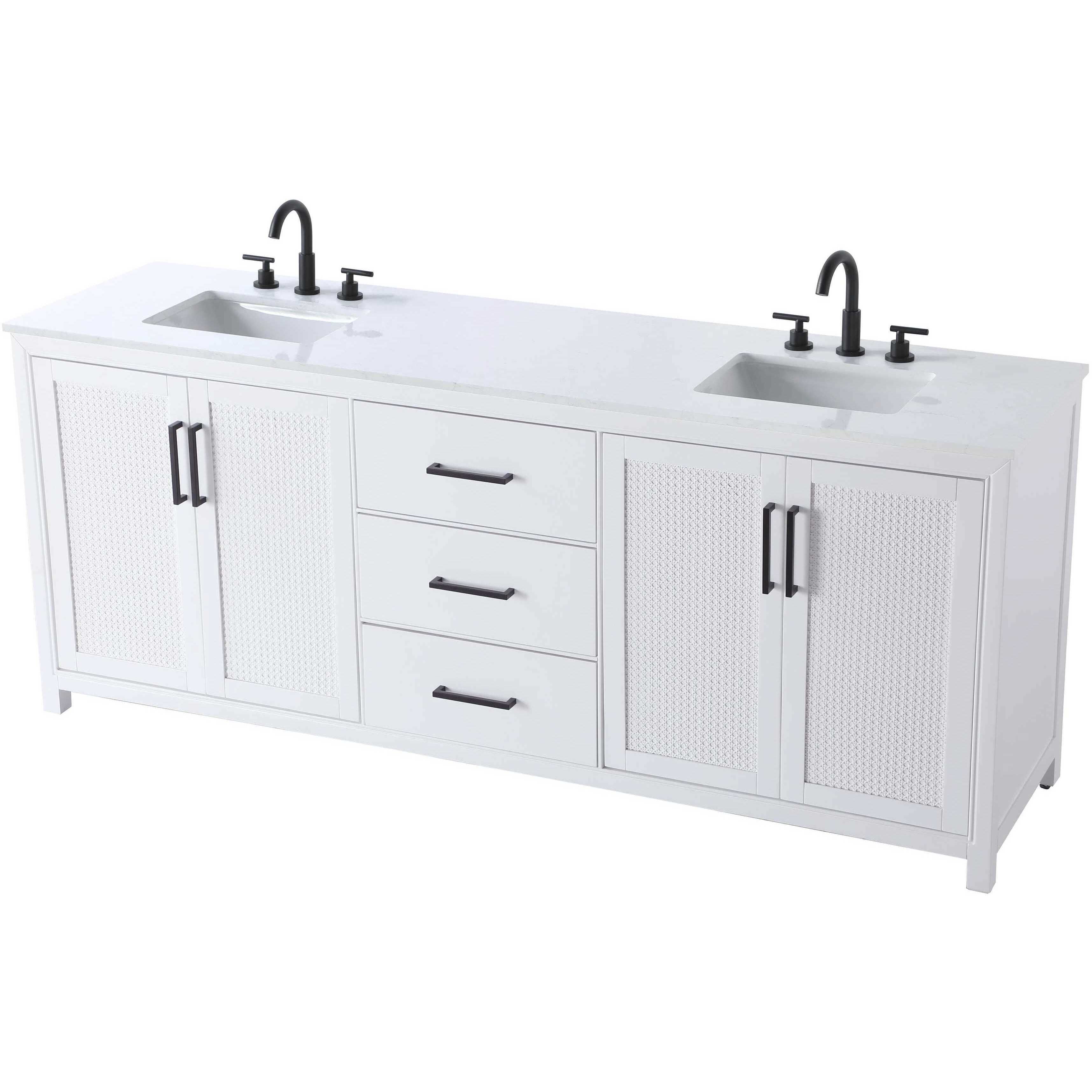 Alina 84 X 34 inch White Bathroom Vanity Cabinet