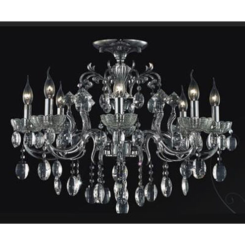 Flawless 6 Light 24 inch Chrome Flush Mount Ceiling Light