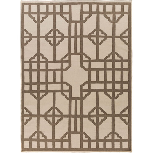 Alameda 36 X 24 inch Khaki, Dark Brown Rug