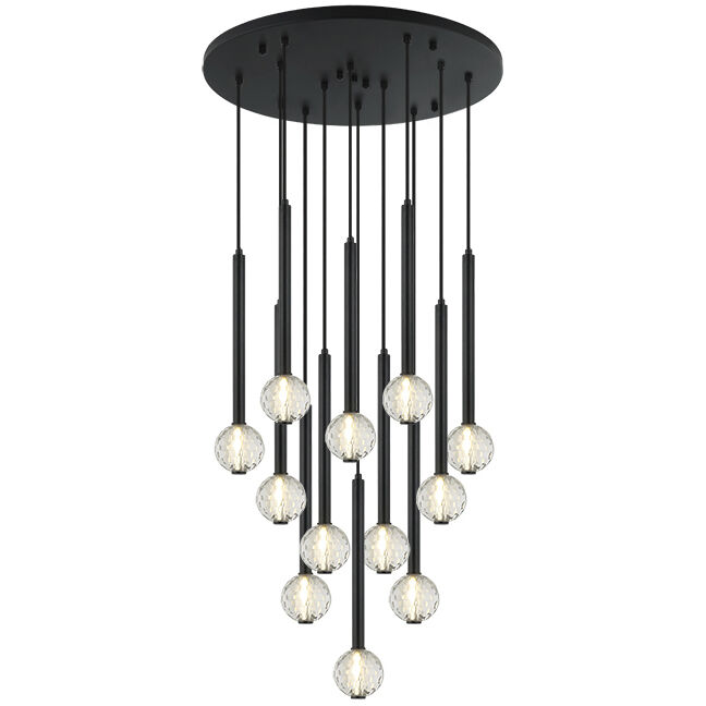 Windchimer LED 22 inch Matte Black Pendant Ceiling Light