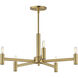Emana 5 Light 24 inch Natural Aged Brass Chandelier Ceiling Light