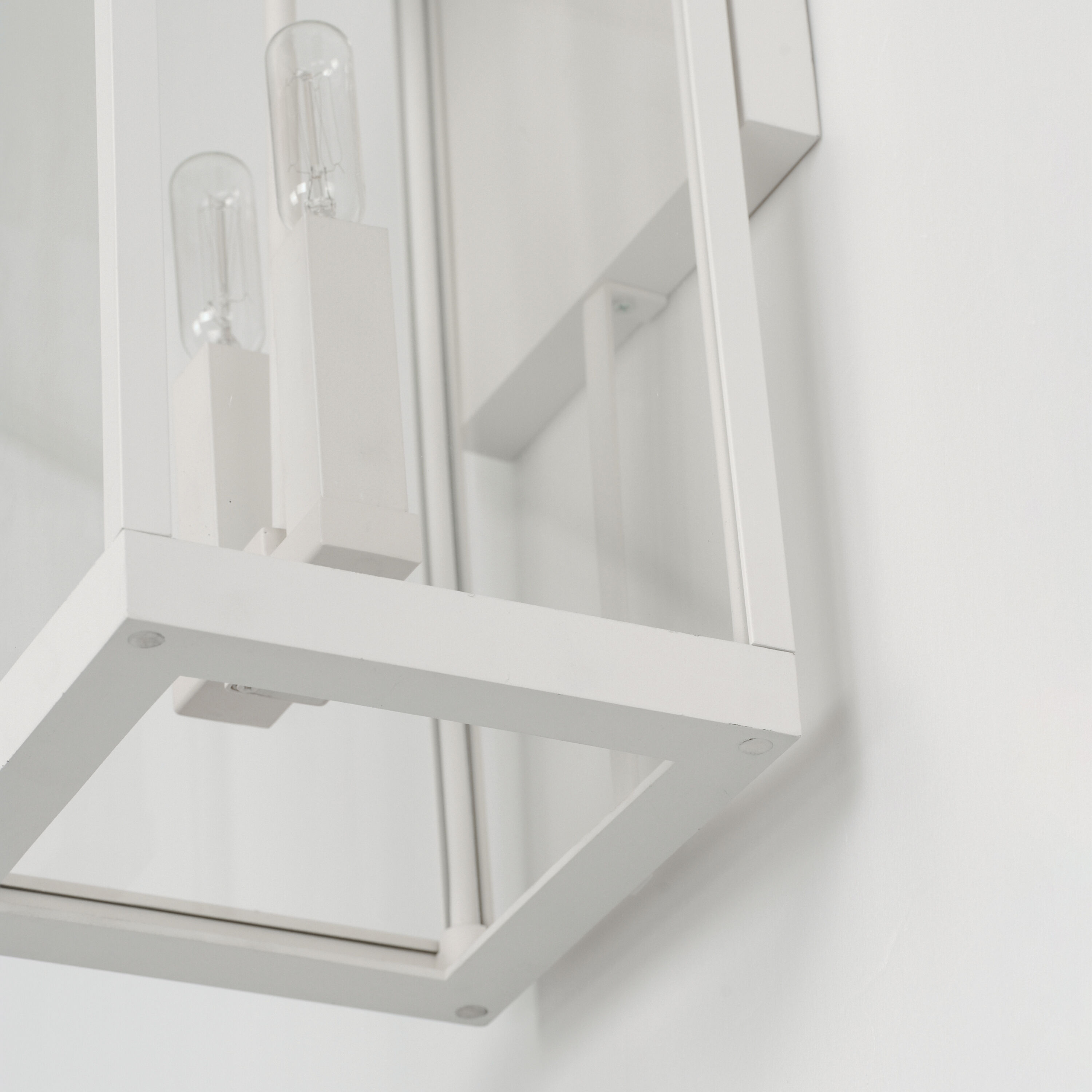 Nassau Vivex 2 Light 21 inch White / Black Outdoor Wall Mount