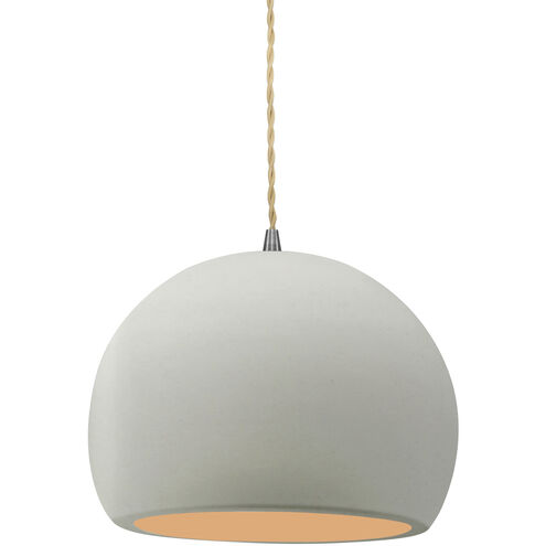 Radiance LED 7 inch Brushed Nickel and Matte White/Champagne Gold Pendant Ceiling Light