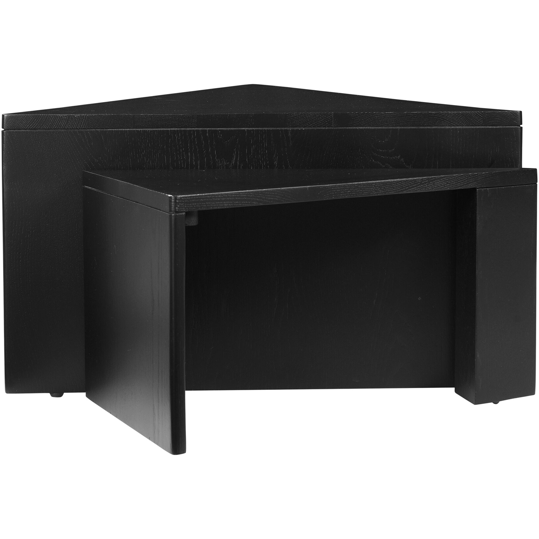 Aton 30 X 30 inch Black Coffee Table, Nesting