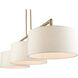 Meridian Linear Chandelier Ceiling Light in Antique Brass