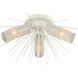 Sea Urchin 3 Light 20 inch White Coral Semi Flush Mount Ceiling Light