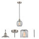 Edison Belfast LED 6 inch Brushed Satin Nickel Mini Pendant Ceiling Light