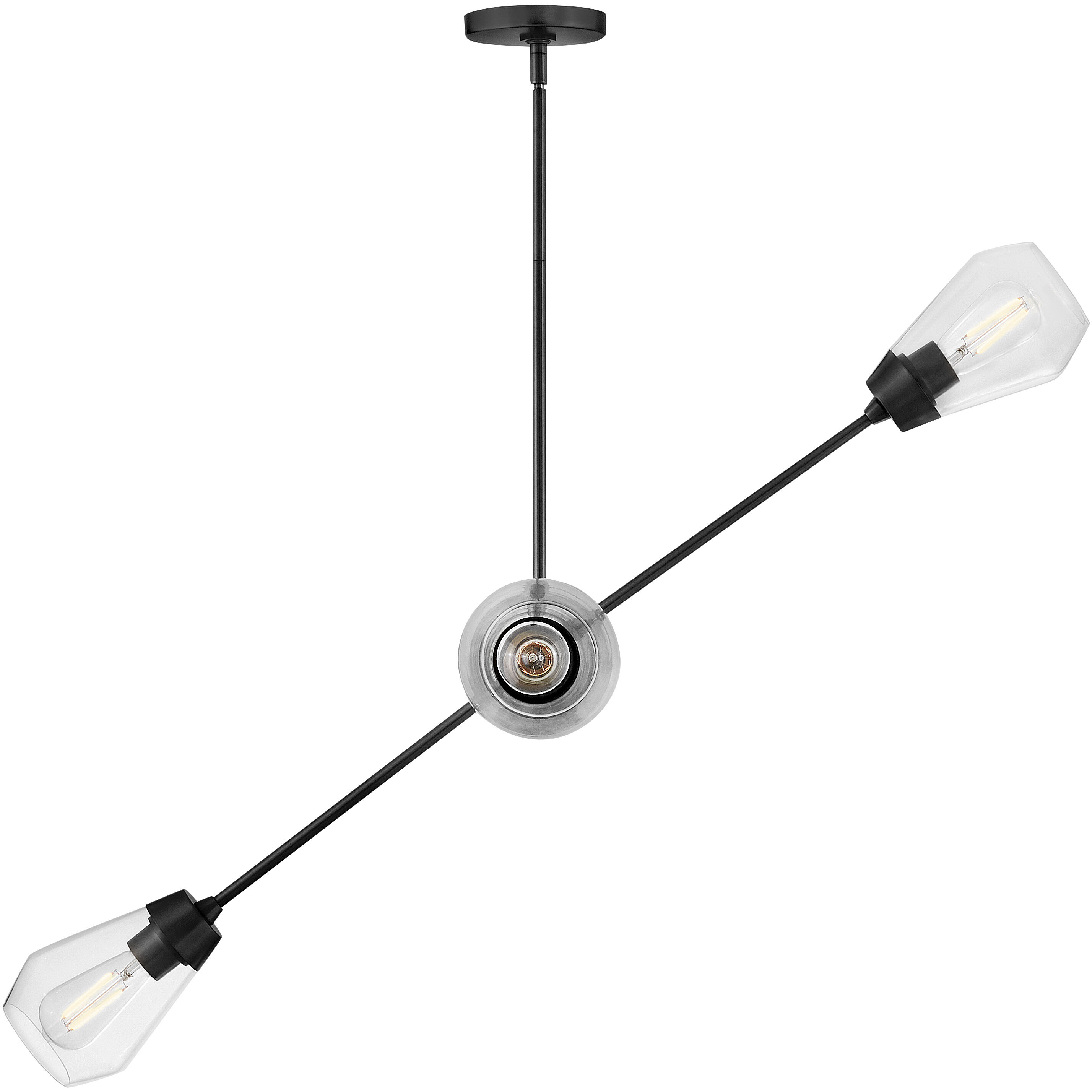 Livie 4 Light 44 inch Black Chandelier Ceiling Light
