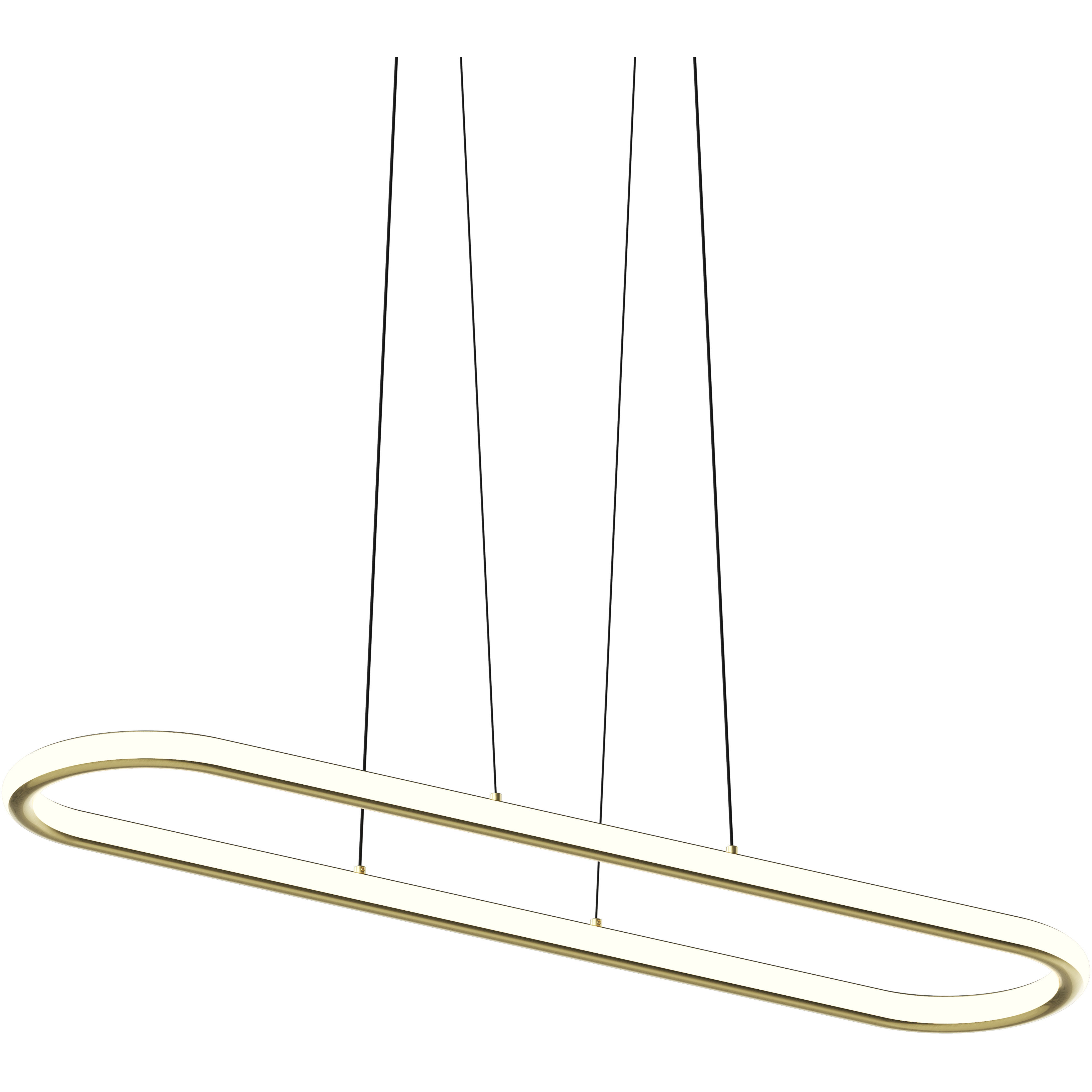 Luna LED 49.5 inch Brass Pendant Ceiling Light in 3000K
