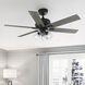 Fonthill 52 inch Matte Black with Dark Gray Oak/Matte Black Blades Ceiling Fan