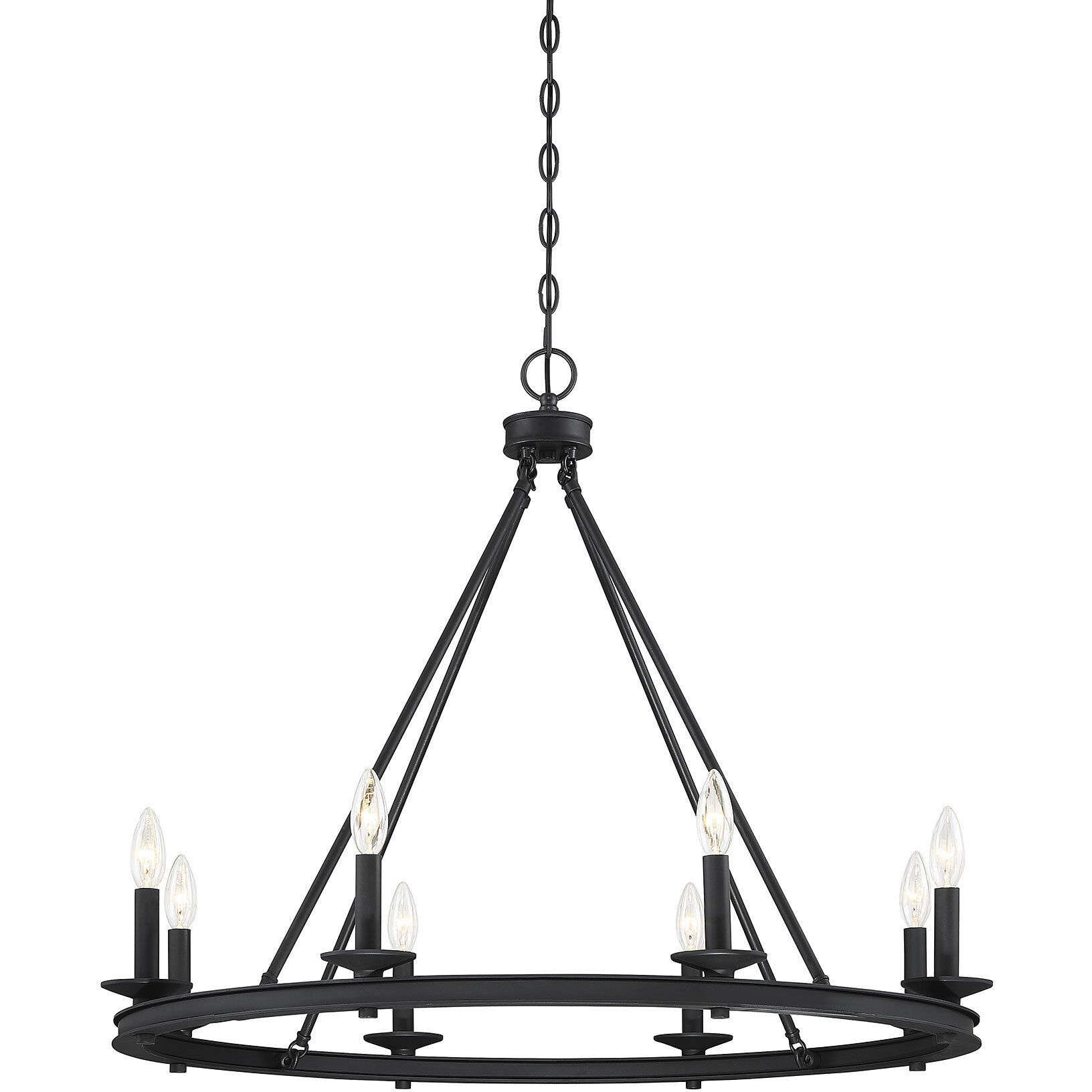 Middleton 8 Light 33 inch Matte Black Chandelier Ceiling Light, Essentials