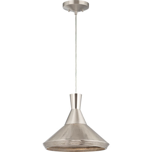 Luger LED 13 inch Satin Steel Pendant Ceiling Light