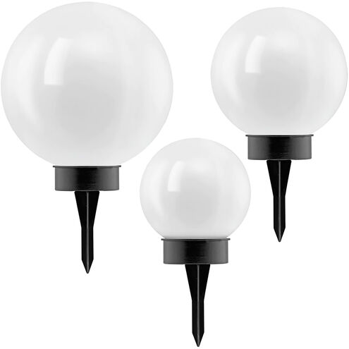 Solar 0.5 watt Black Outdoor Path Lights, Set of 3