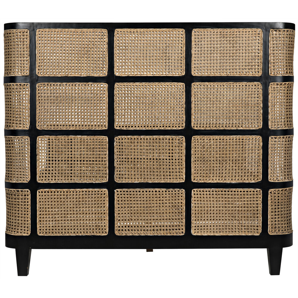 Porto Hand Rubbed Black Bed, Queen