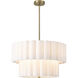 Pacifica LED 22 inch Aged Brass Pendant Ceiling Light in White, Tiered