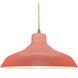 Radiance LED 15.5 inch Gloss Blush and Antique Brass Pendant Ceiling Light