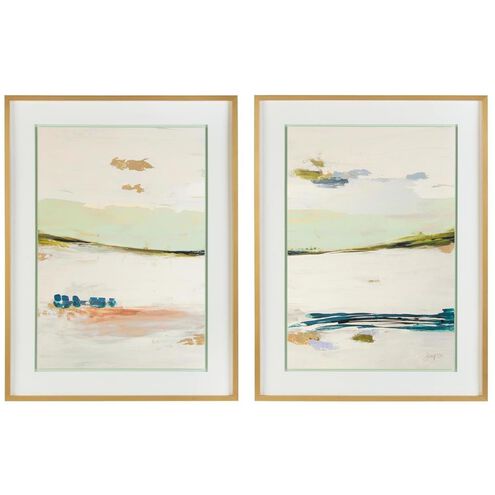 Jennifer Poe's Breath of Fresh Air Diptych Gold Leaf Giclees