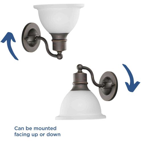 Madison 1 Light 7.63 inch Antique Bronze Bath Vanity Wall Light