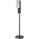 Luxe Satin Nickel Floor Standing Touchless Hand Sanitizer Dispenser