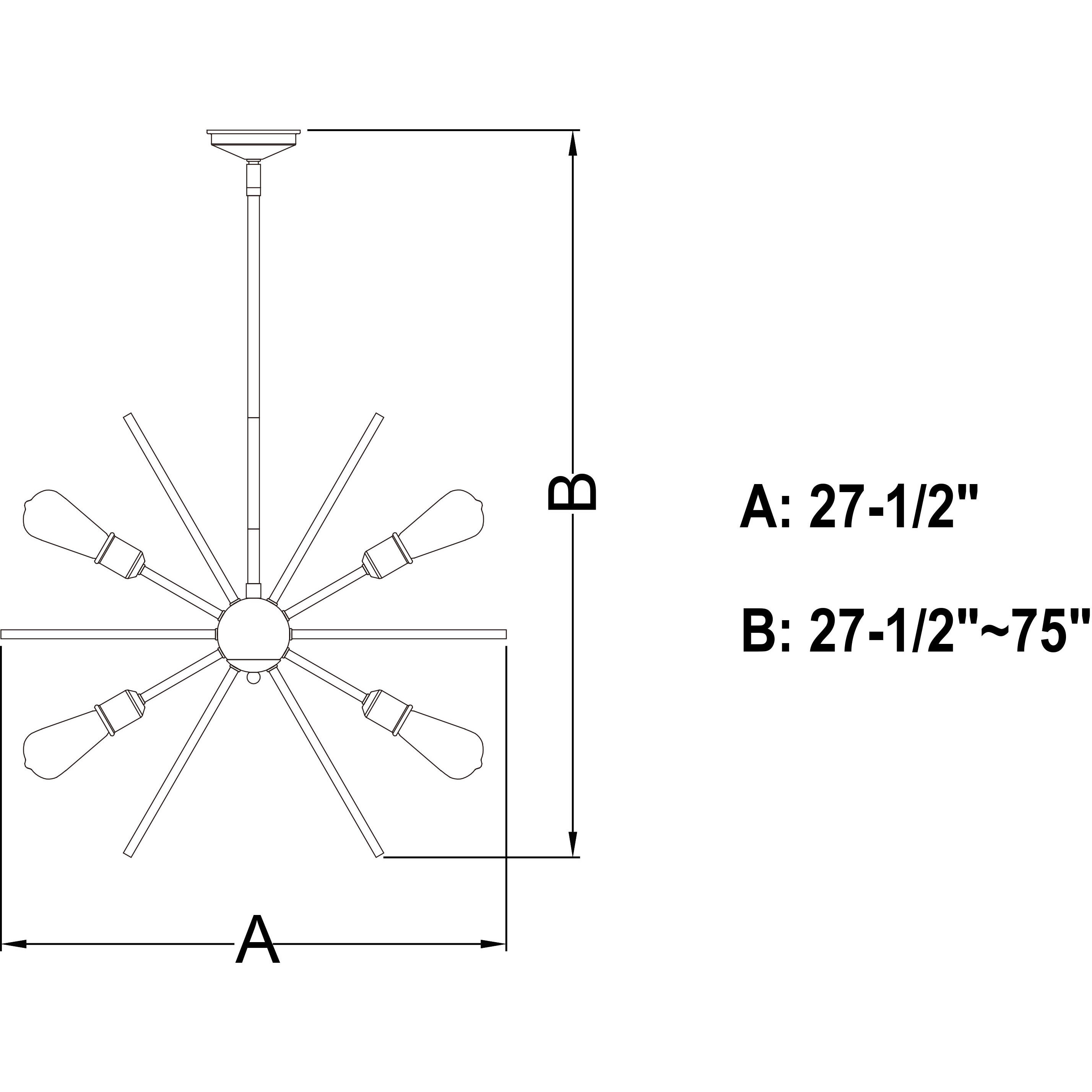 Estelle LED 27.5 inch Matte Black Pendant Ceiling Light