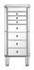Contempo 41 inch Silver with Clear Mirror Jewelry Armoire