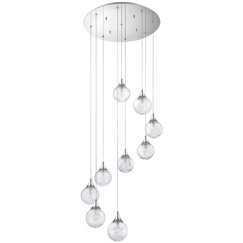 Fybra 9 Light 22 inch Chrome Pendant Ceiling Light