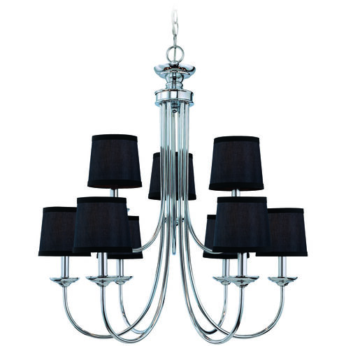 Spencer 9 Light 27 inch Chrome Chandelier Ceiling Light in Frosted, Shades Sold Separately
