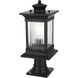 Collins 1 Light 18.5 inch Black Outdoor Post Light