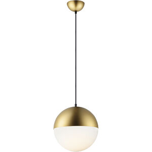 Half Moon LED 11.75 inch Metallic Gold Single Pendant Ceiling Light