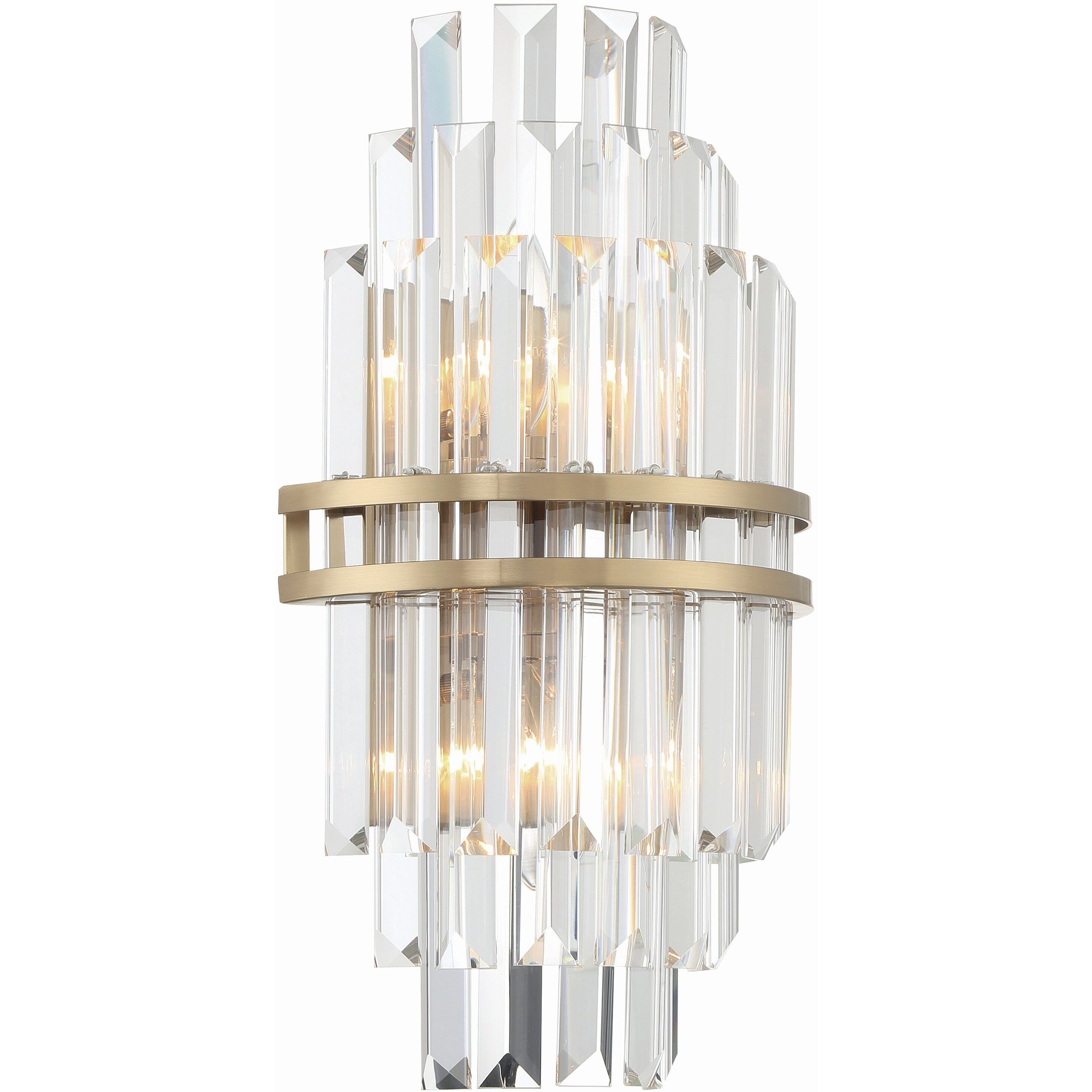 Hayes Sconce Wall Light in Aged Brass