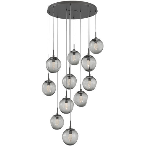 Aster LED LED Graphite Chandelier Ceiling Light, Round Multi-Port