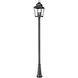 Raphael 4 Light 127 inch Sand Black Outdoor Post Mounted Fixture in Soft Sand Black