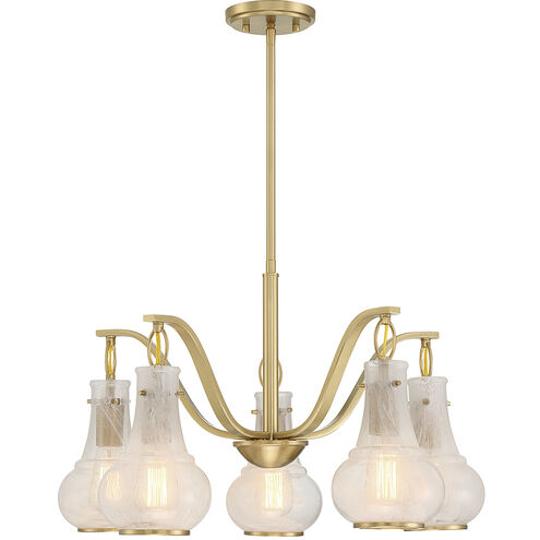 Adams 5 Light 25 inch Warm Brass Chandelier Ceiling Light
