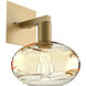 Coppa 1 Light 8 inch Gilded Brass Indoor Sconce Wall Light in Coppa Amber