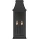 Talburn 2 Light 24.25 inch Sand Coal Black Outdoor Wall Lantern