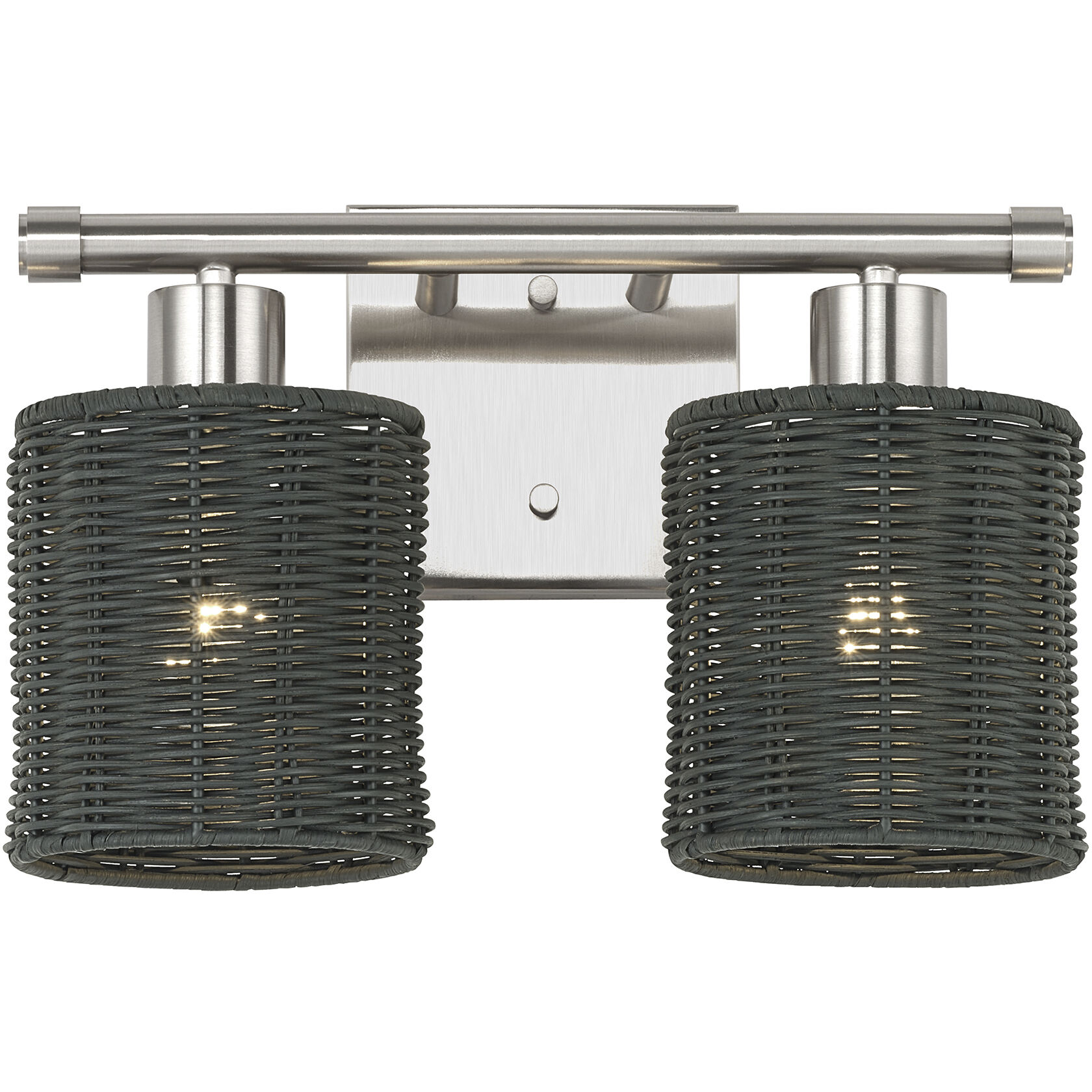 Weavington 2 Light 14 inch Brushed Nickel Vanity Wall Sconce Wall Light