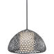 Dilston LED 24 inch Bronze Pendant Ceiling Light in Cream Linen Fabric