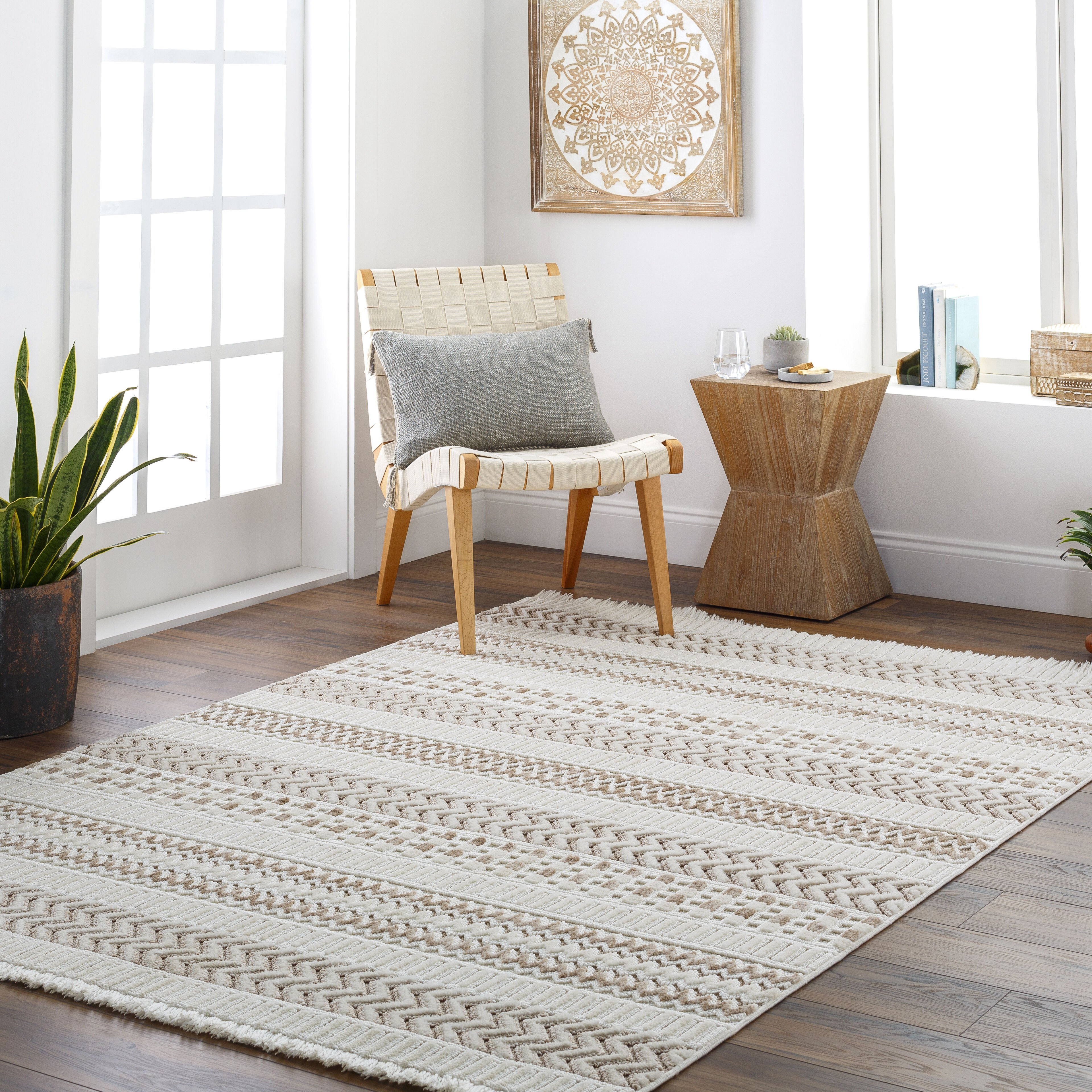 Broadway 120 X 94 inch Light Grey Rug, Rectangle