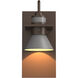 Erlenmeyer 1 Light 11.3 inch Coastal Bronze and Coastal Burnished Steel Outdoor Sconce in Coastal Bronze/Coastal Burnished Steel